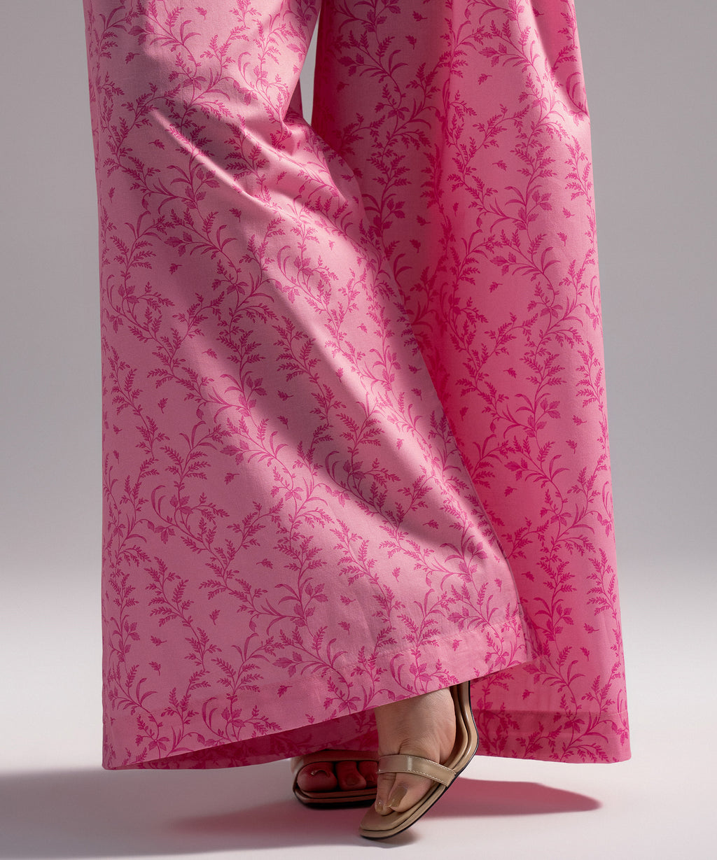 Printed Cambric Flared Pants