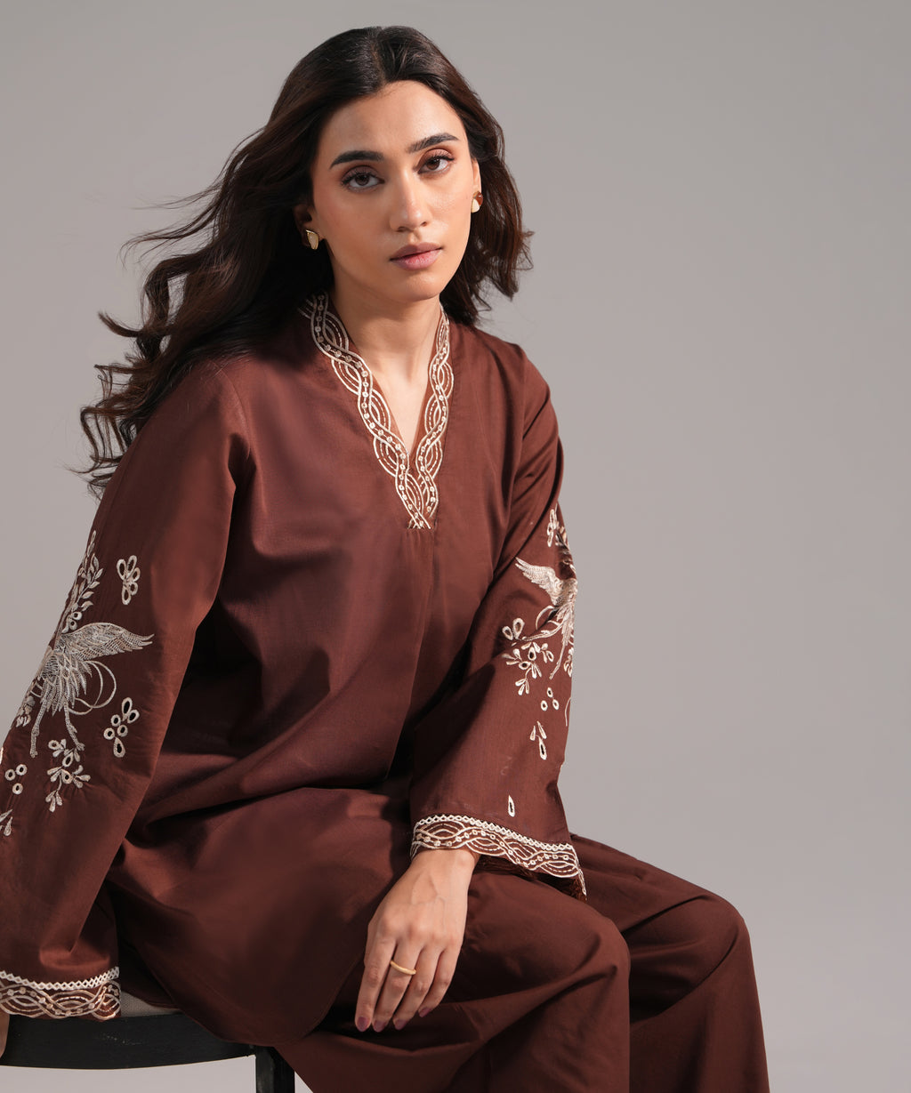 Embroidered Crosshatch Shirt