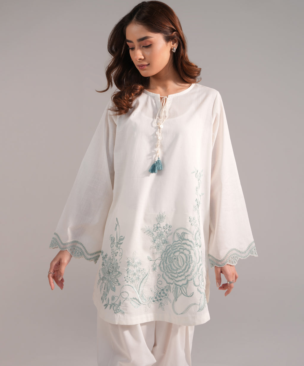 Embroidered Crosshatch Shirt
