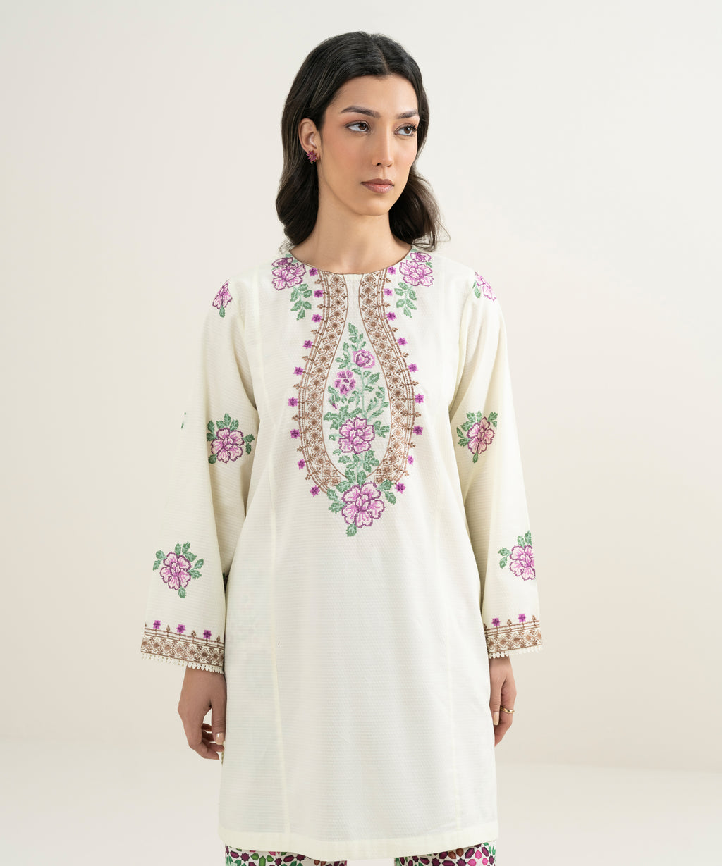 Embroidered Dobby Shirt