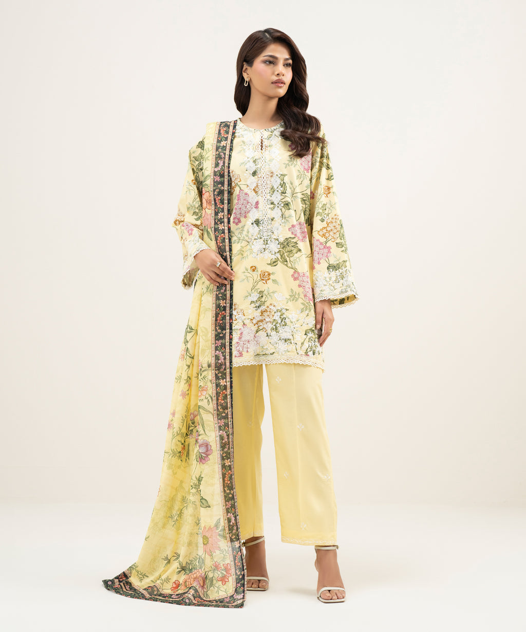 3 Piece - Embroidered Lawn Suit