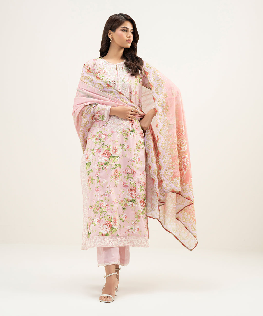 3 Piece - Embroidered Lawn Suit