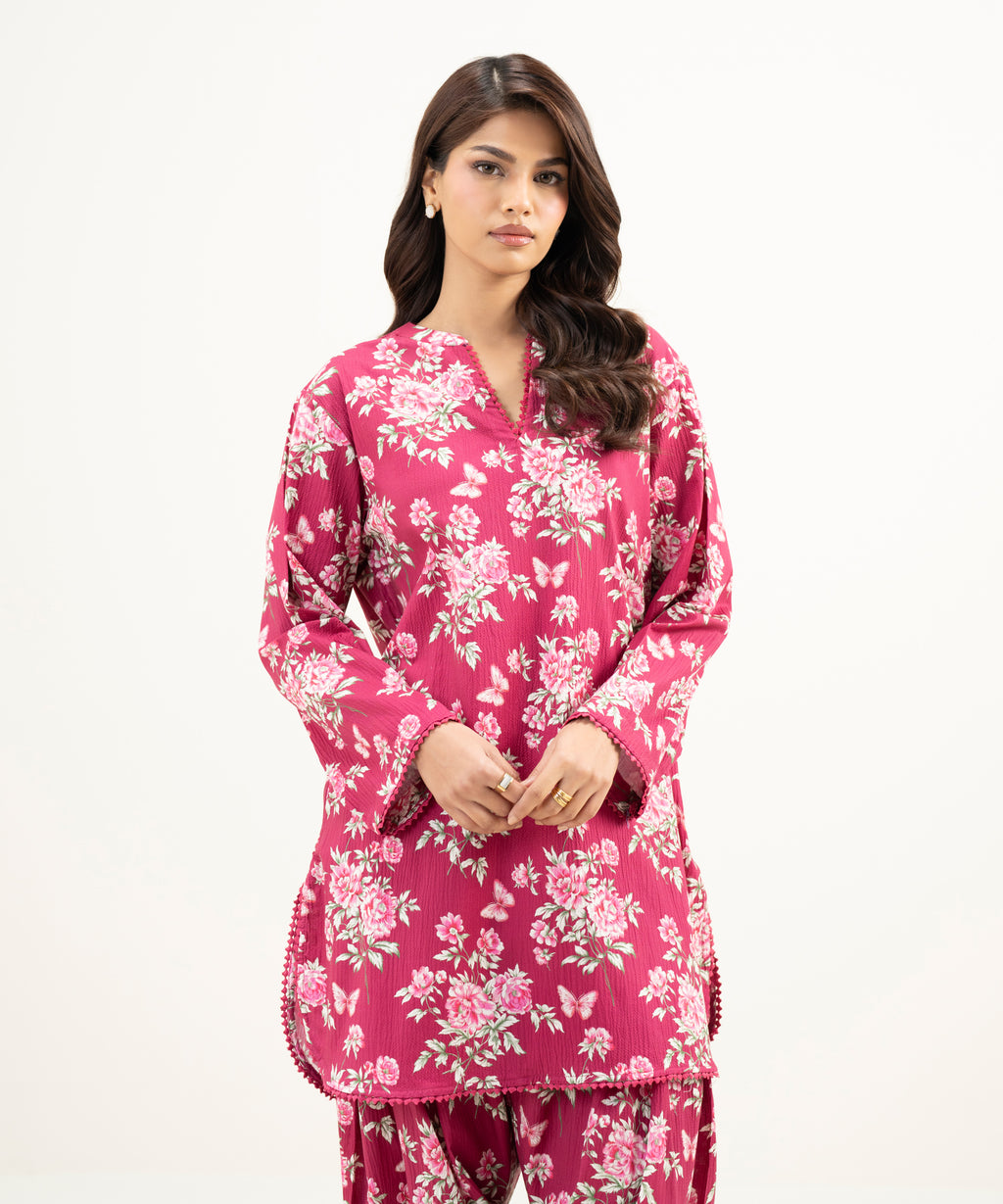 Printed Seersucker Shirt