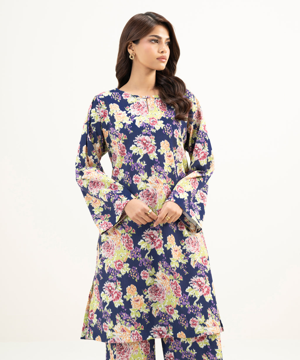 Printed Seersucker Shirt