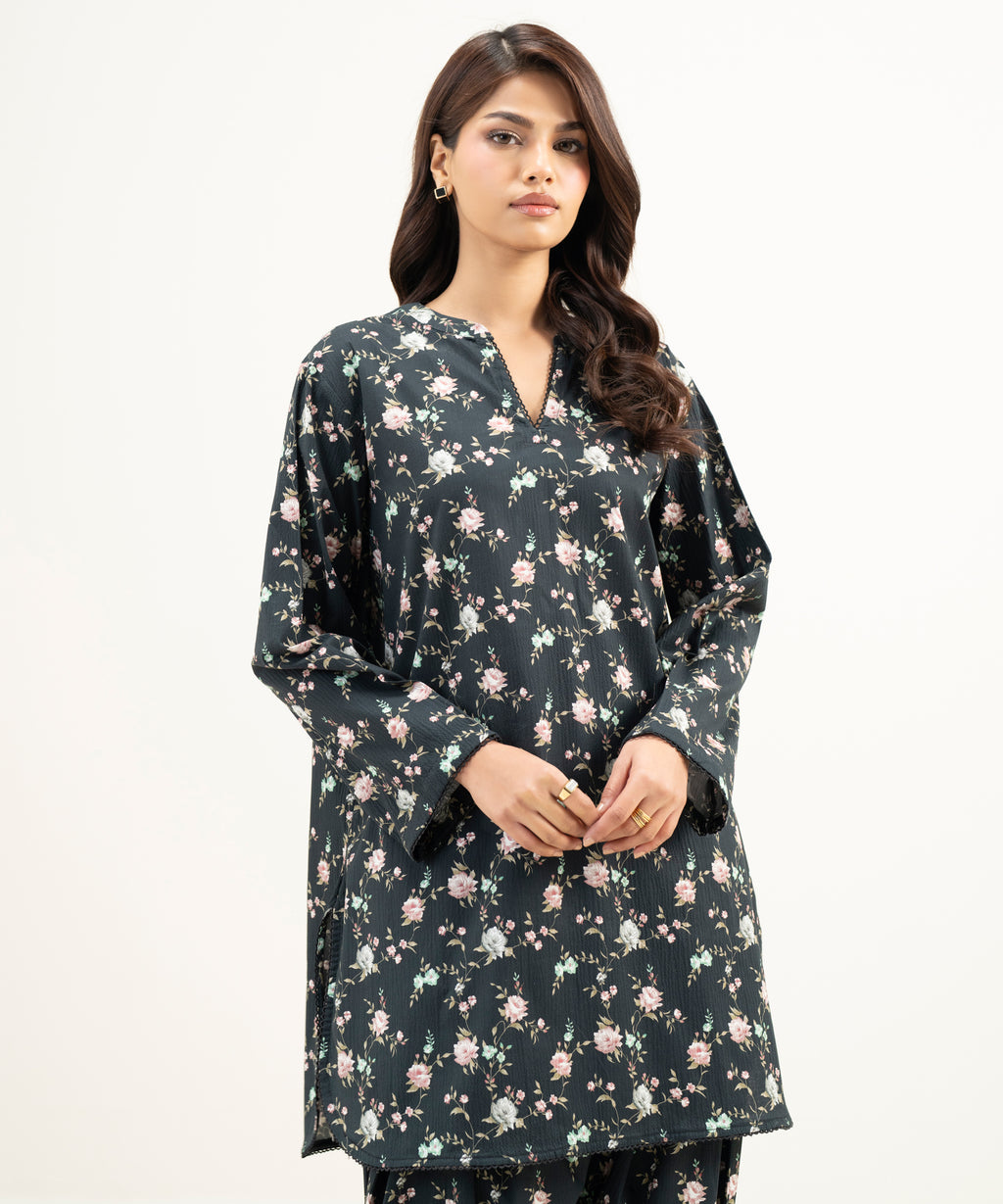 Printed Seersucker Shirt