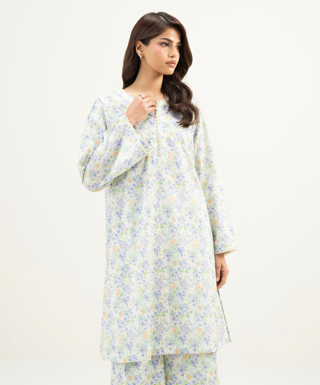 Printed Seersucker Shirt