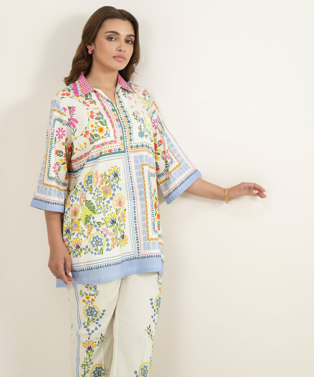 Printed Cotton Viscose Shirt