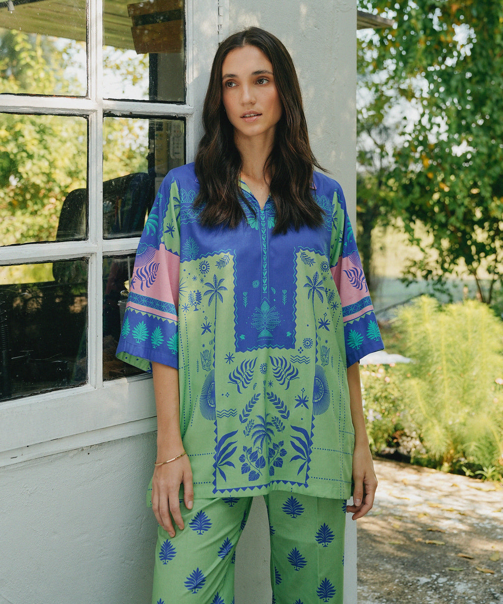 Printed Cotton Viscose Shirt