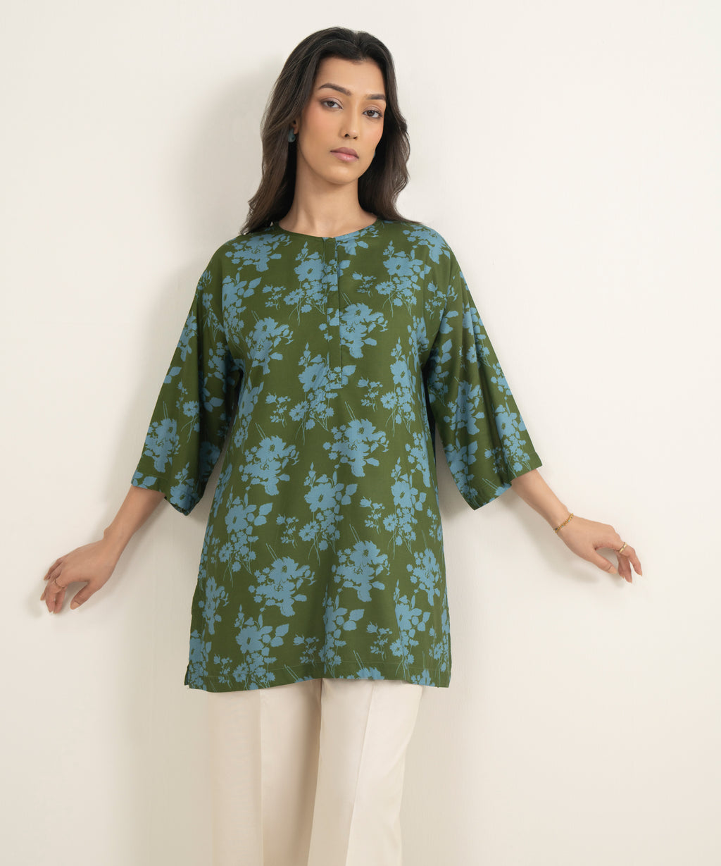Printed Arabic Cambric Shirt