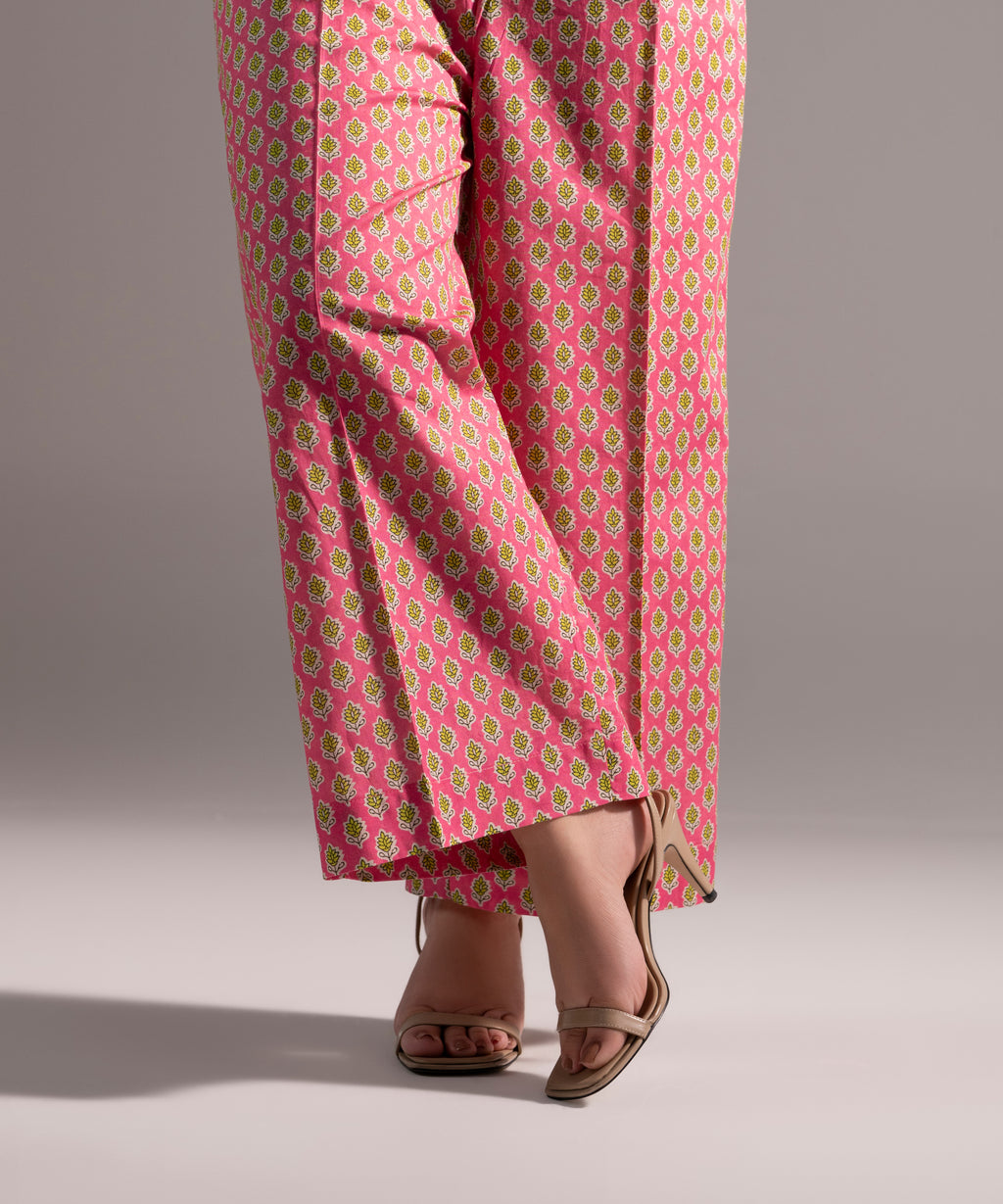 Women's RTW Cambric Printed Pink Culottes