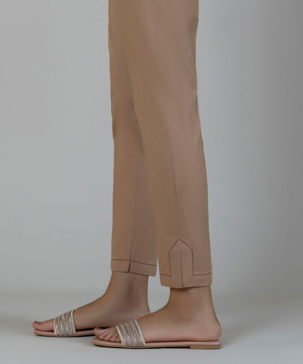 Women's Pret Cambric Brown Dyed Cigarette Pants