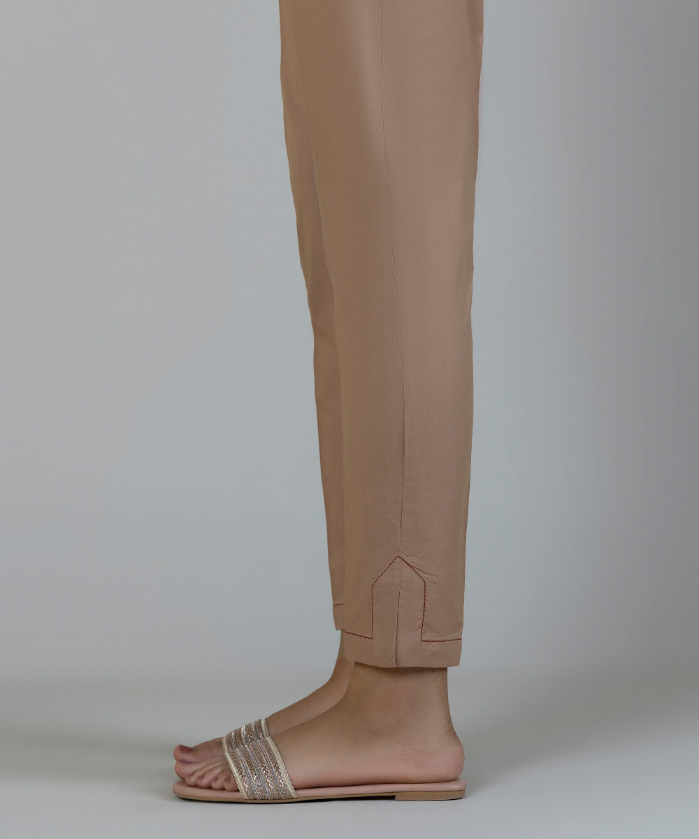 Women's Pret Cambric Brown Dyed Cigarette Pants