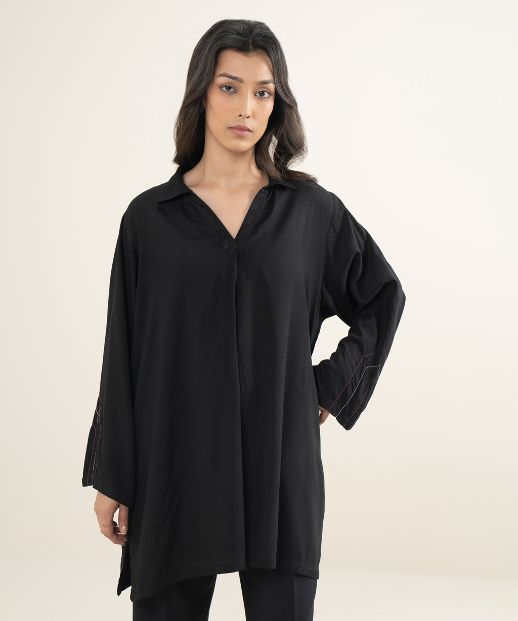 Solid Arabic Lawn Shirt