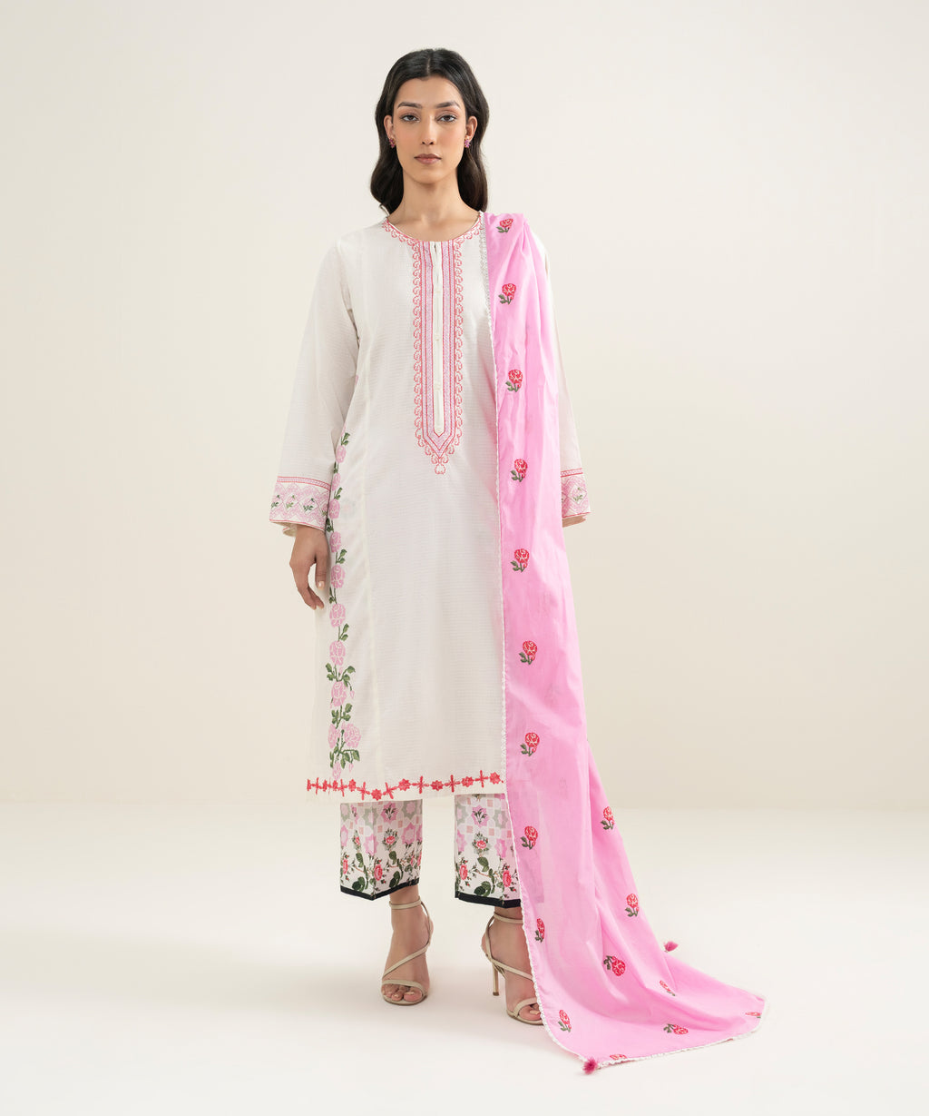 Embroidered Lawn Dupatta