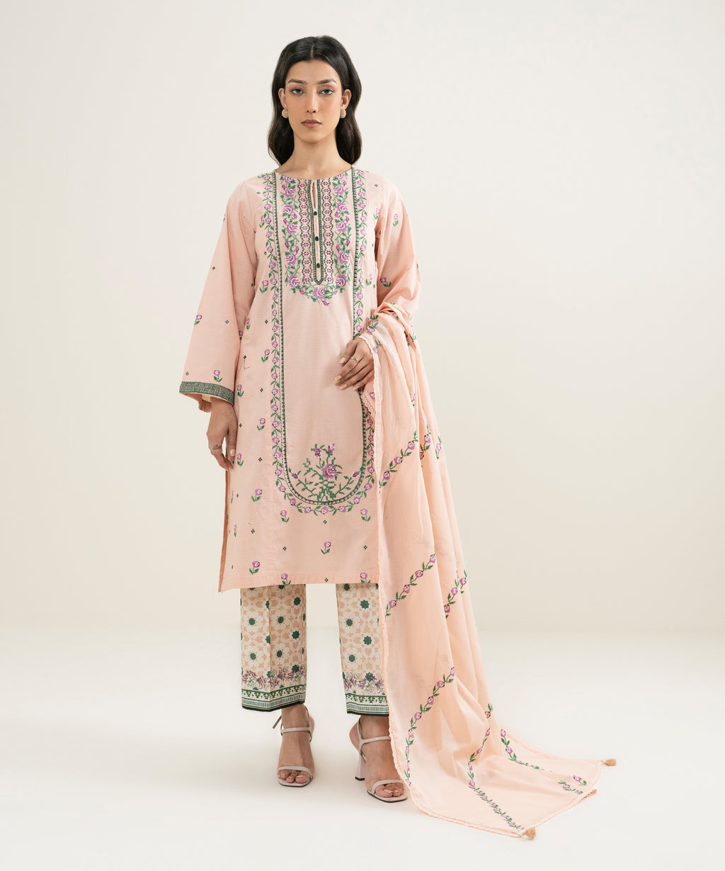 Embroidered Lawn Dupatta