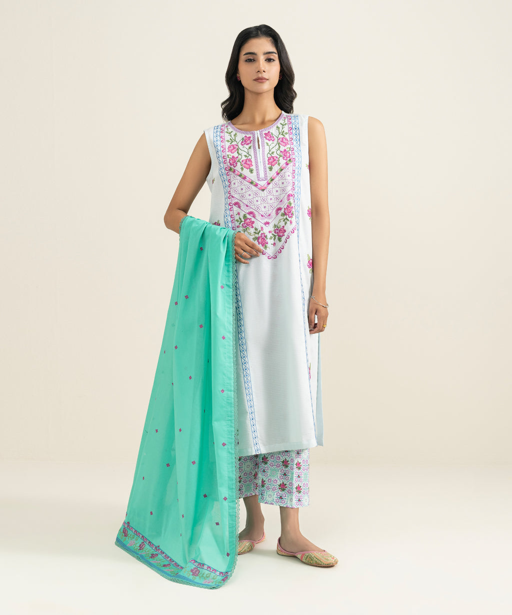 Lawn Embroidered Dupatta