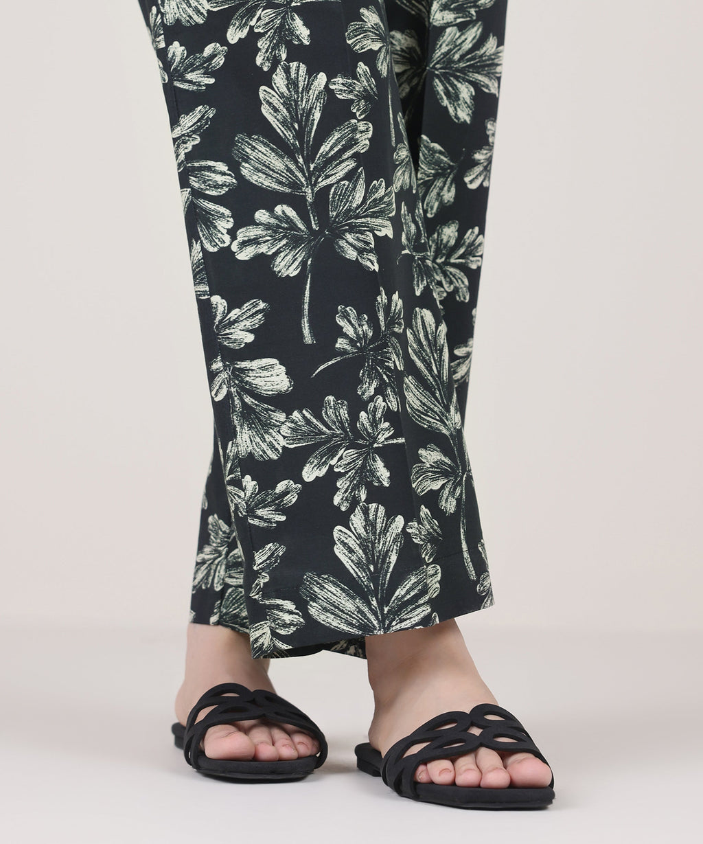 Printed Cambric Straight Pants