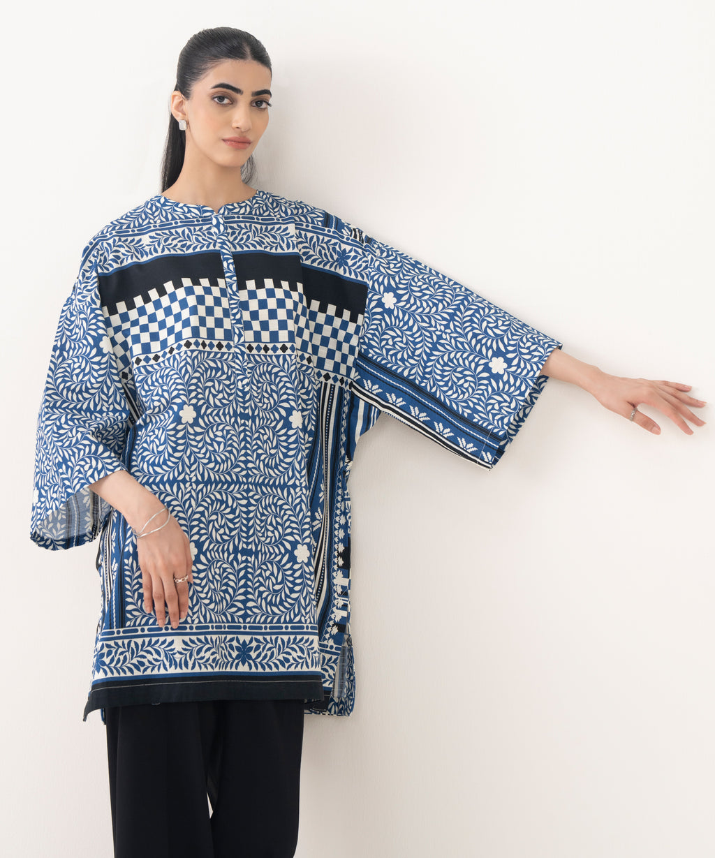 Printed Light Khaddar Shirt
