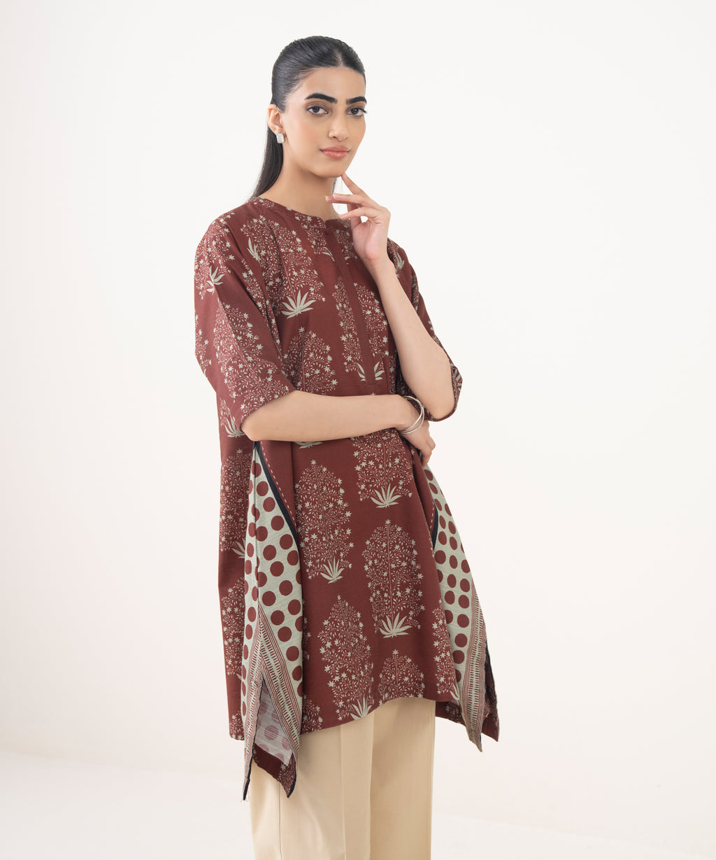 Printed Light Khaddar Shirt