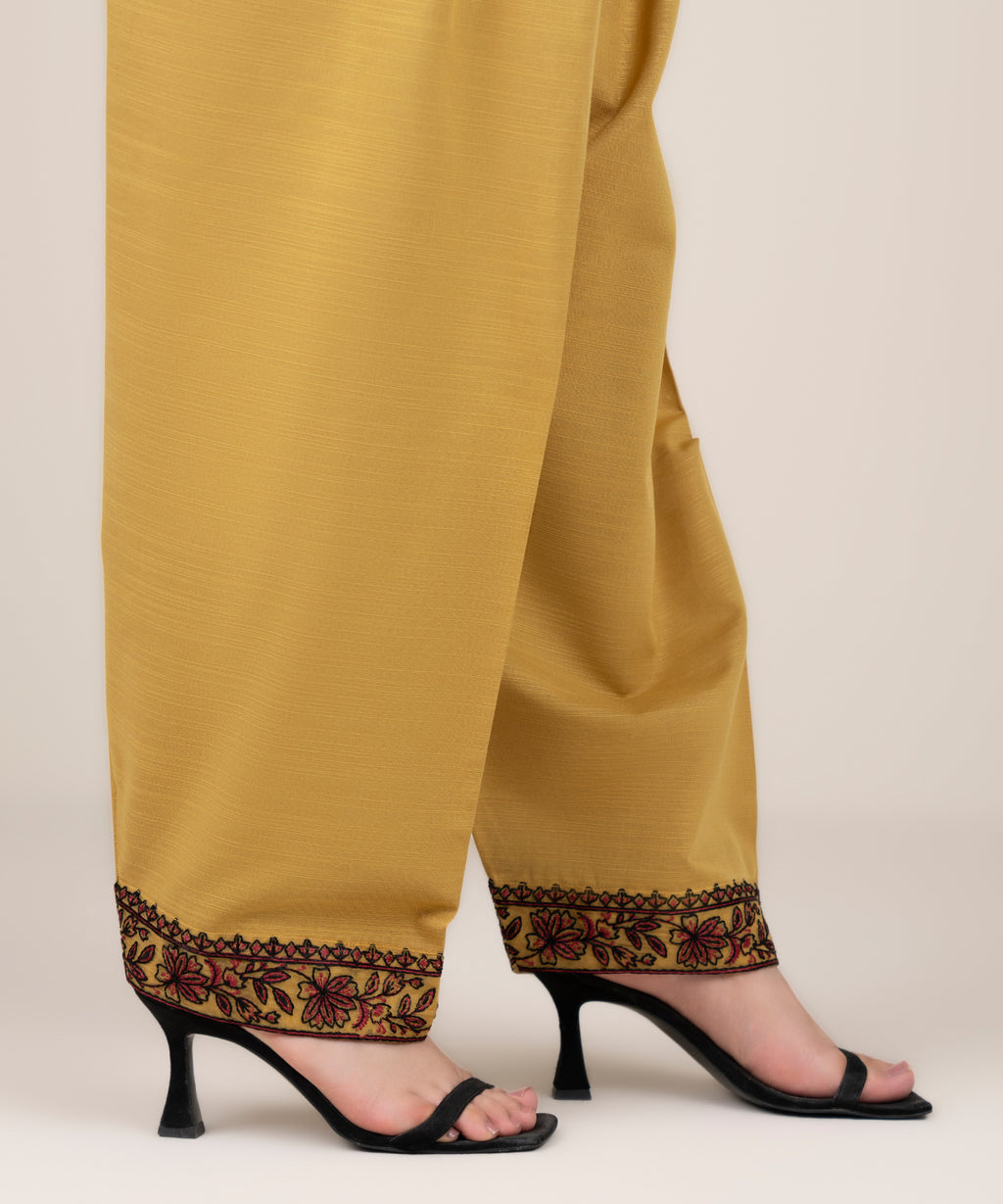 Embroidered Khaddar Shalwar