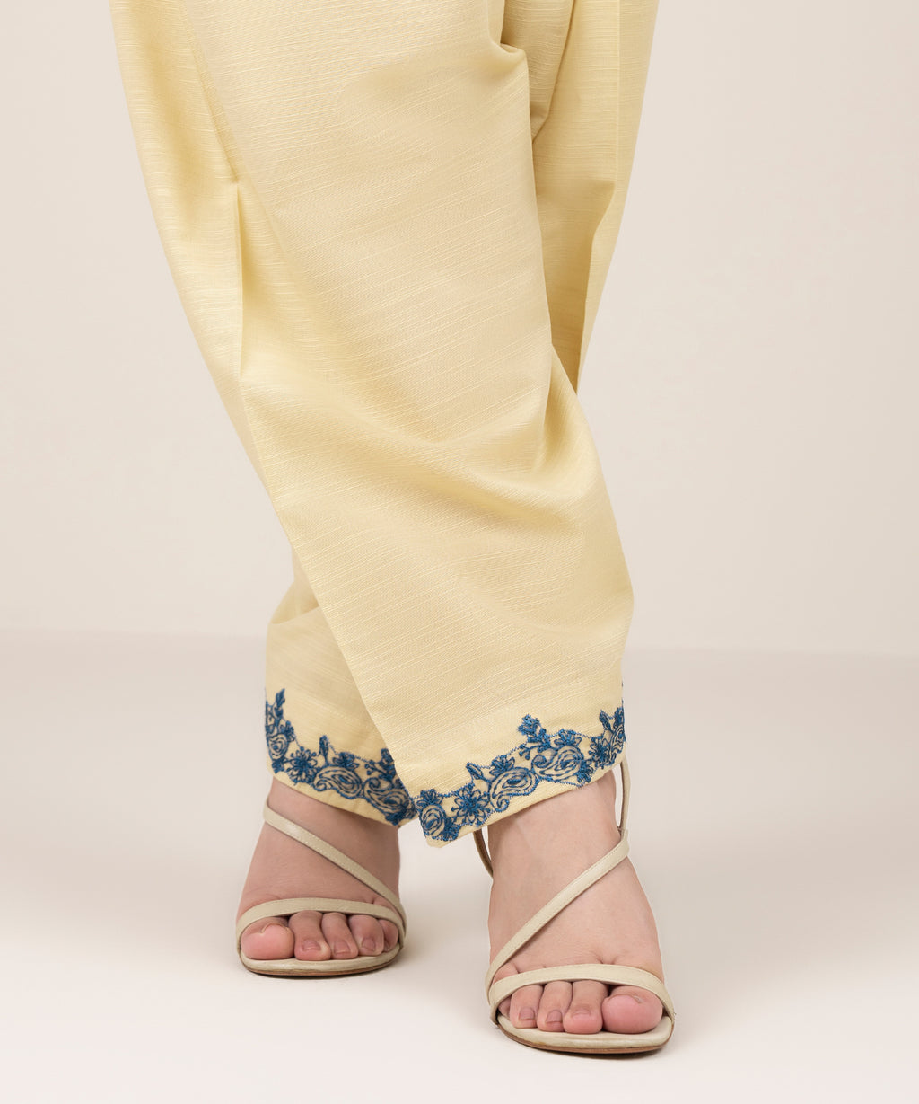 Embroidered Khaddar Shalwar
