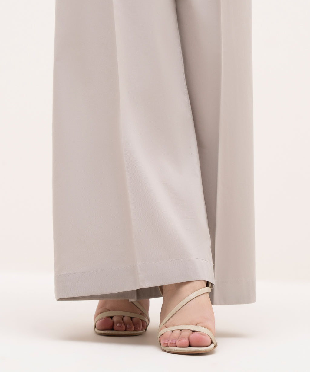 Solid Cambric Flared Pants
