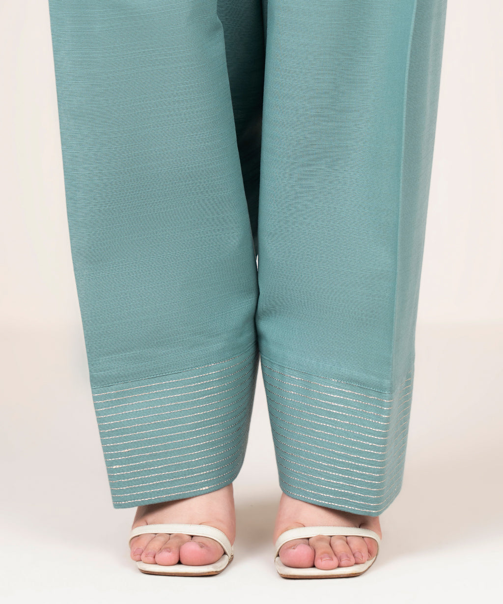 Embroidered Cotton Farshi Shalwar