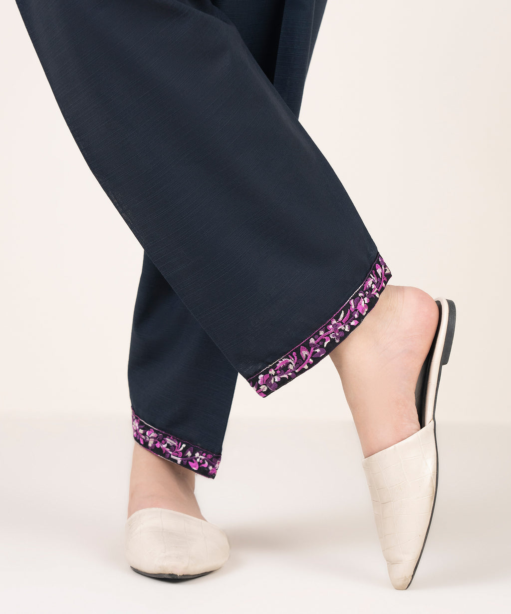 Embroidered Khaddar Shalwar