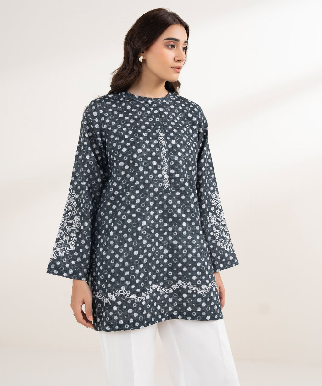 Embroidered Khaddar Shirt