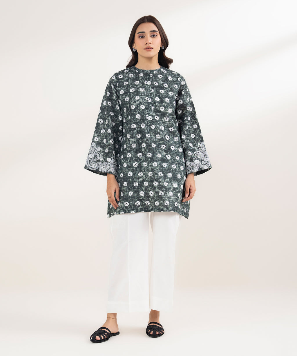 Embroidered Khaddar Shirt