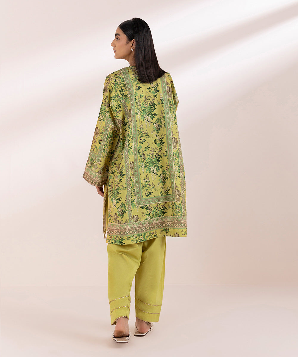 Women's Pret Lawn Printed Yellow Boxy Shirt