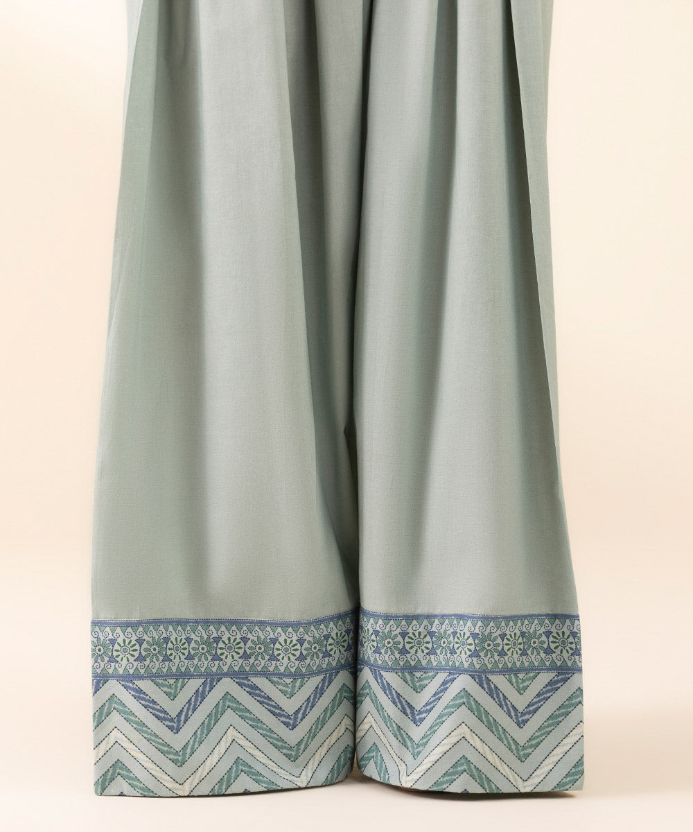 Unstitched Women's Green Textured Lawn 3 Piece Suit