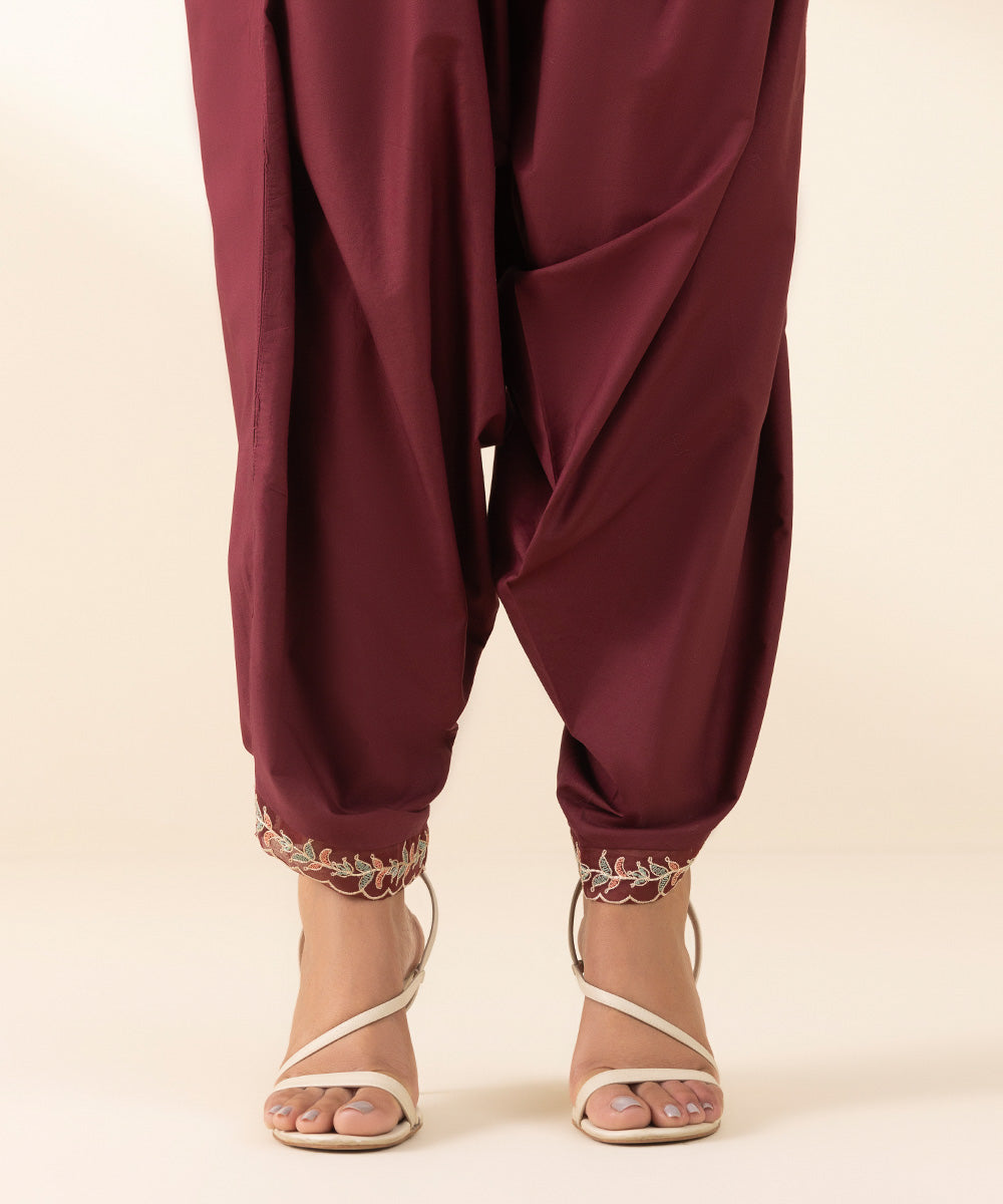 Unstitched Women's Red Textured Lawn 3 Piece Suit