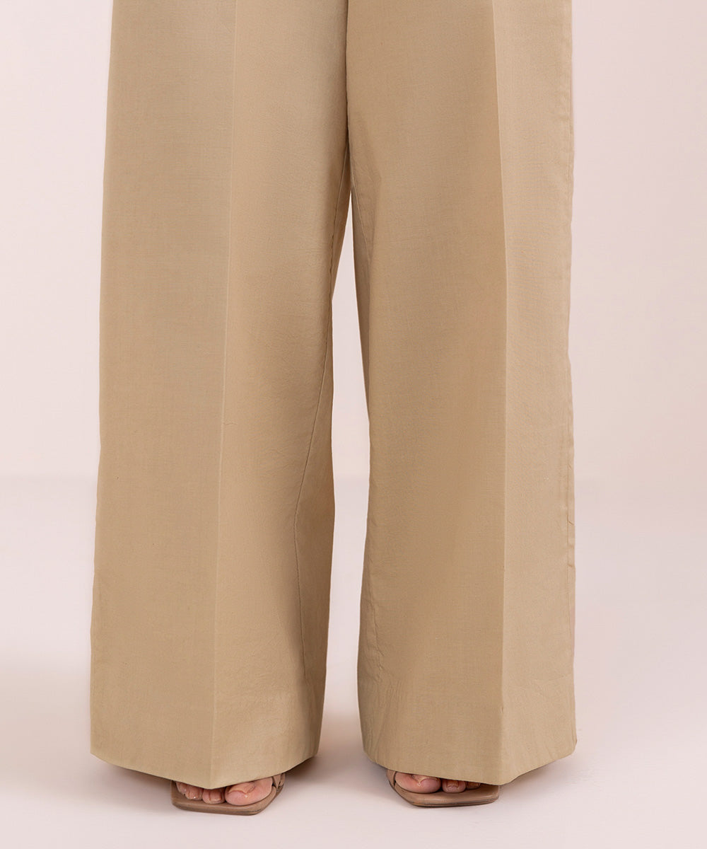 Women's Pret Cambric Beige Dyed Culottes