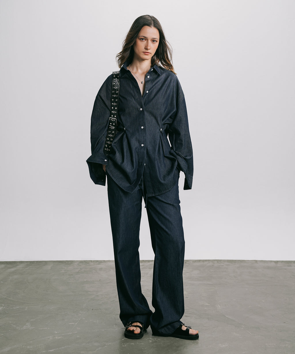 Women's Western Wear Blue Pull-On Trouser