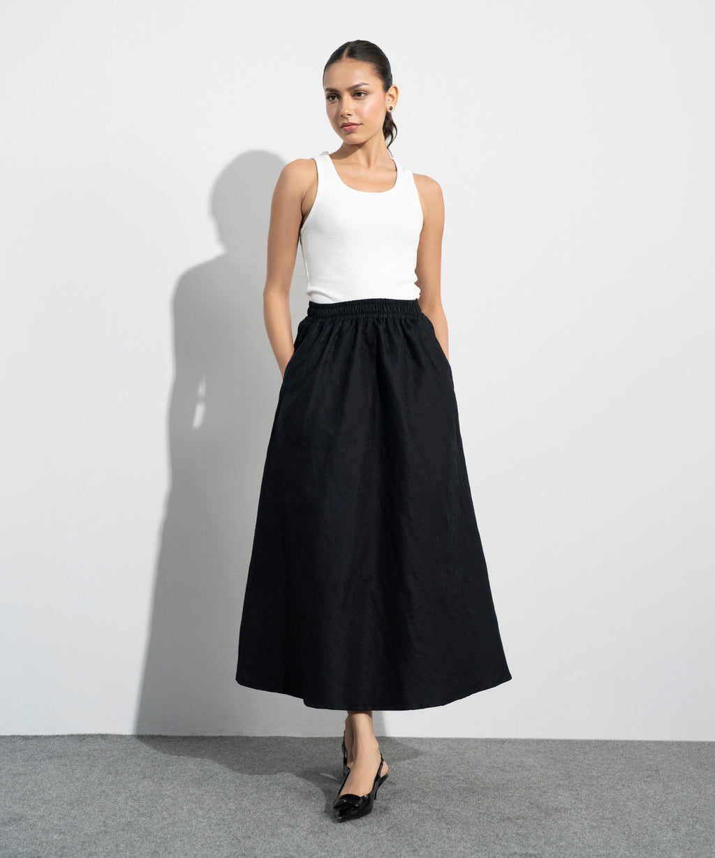 Floral Jacquard Skirt