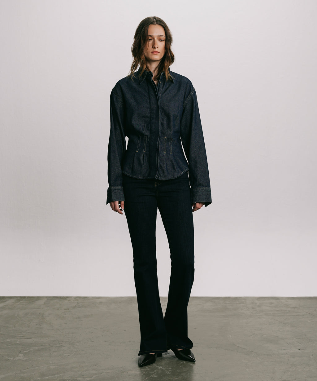 Women's Western Wear Blue High Rise Bootcut Jeans