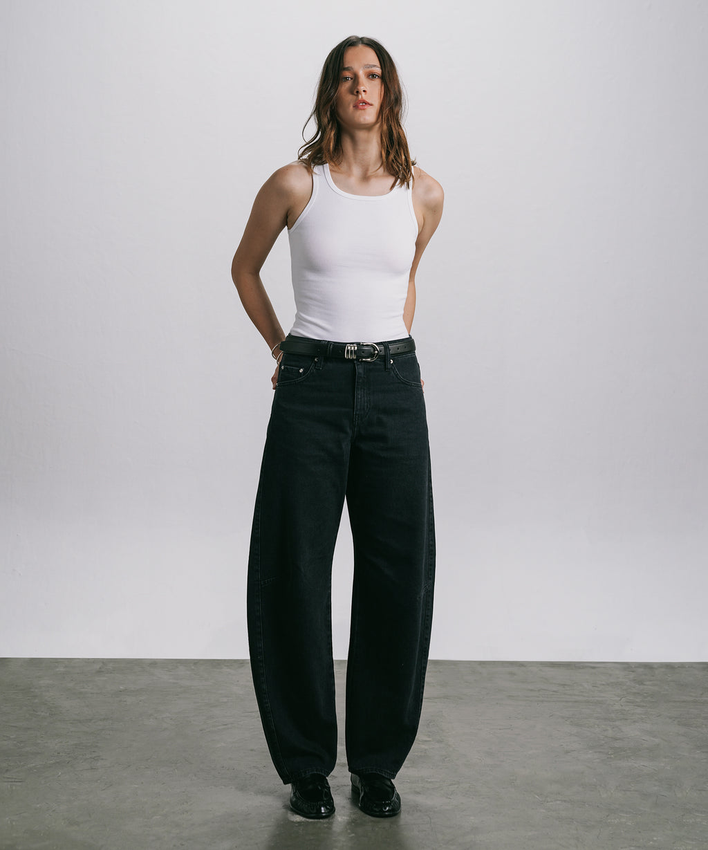 Women's Western Wear Grey Barrel Jeans