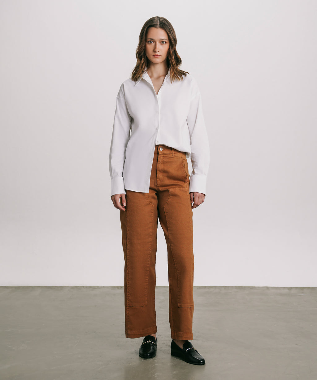 Women's Western Wear Brown Barrel Carpenter Pants