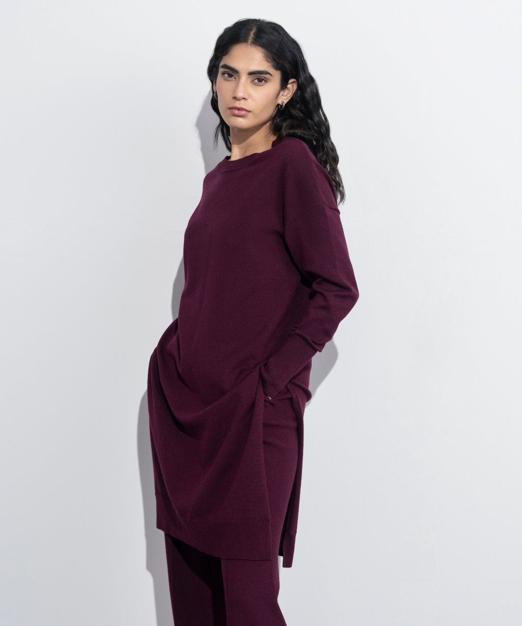 Sweater Knit Long Top