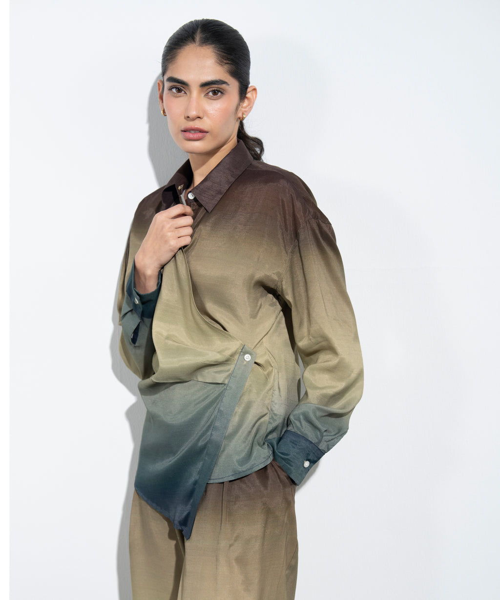 Ombre Wrap Shirt
