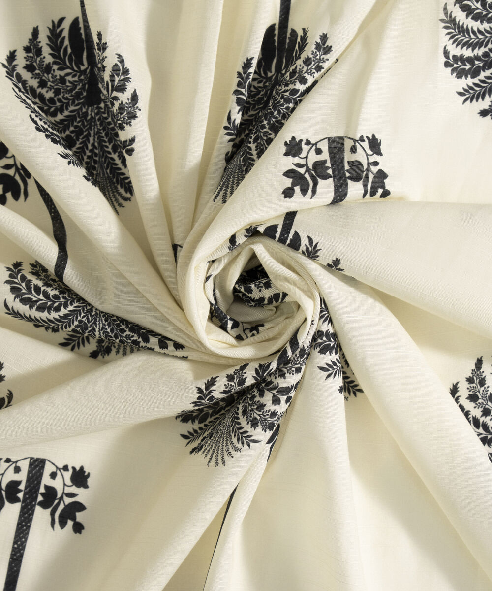 Women's RTW Light Khaddar Printed Off White Dupatta