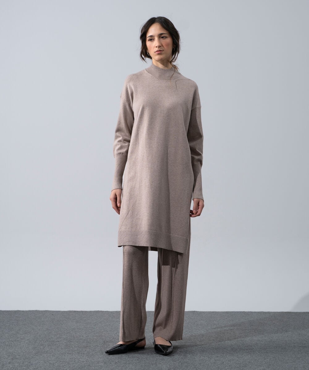 Women's Western Wear Taupe Long Knit Sweater
