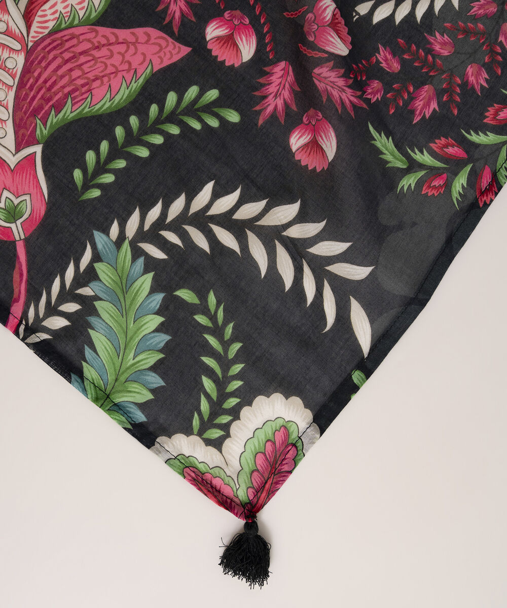 Women's RTW Fine Voil Printed Off White Dupatta