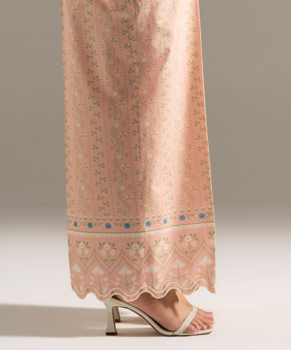 Women's RTW Cambric Embroidered Pink Culottes