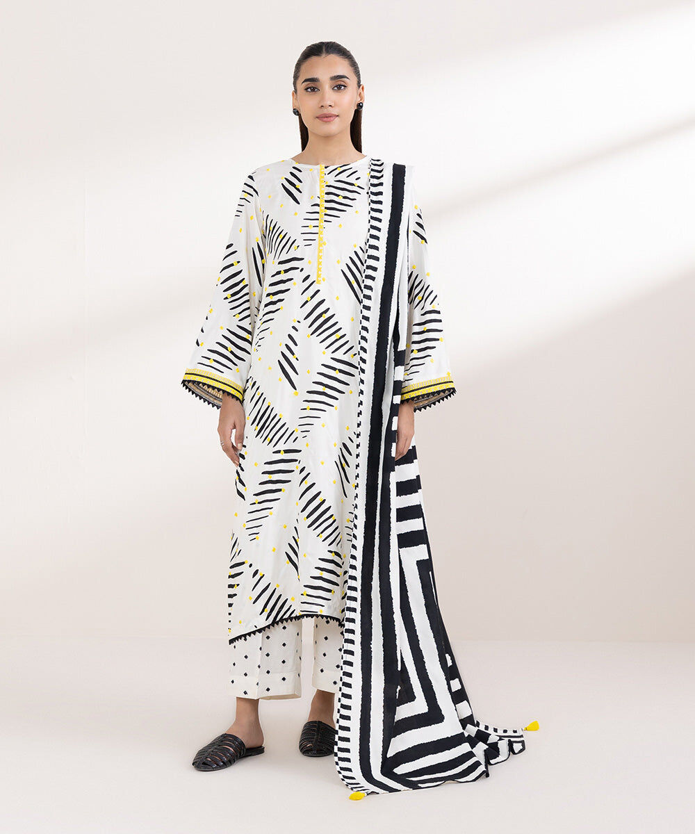 Linen Multi Printed Dupatta