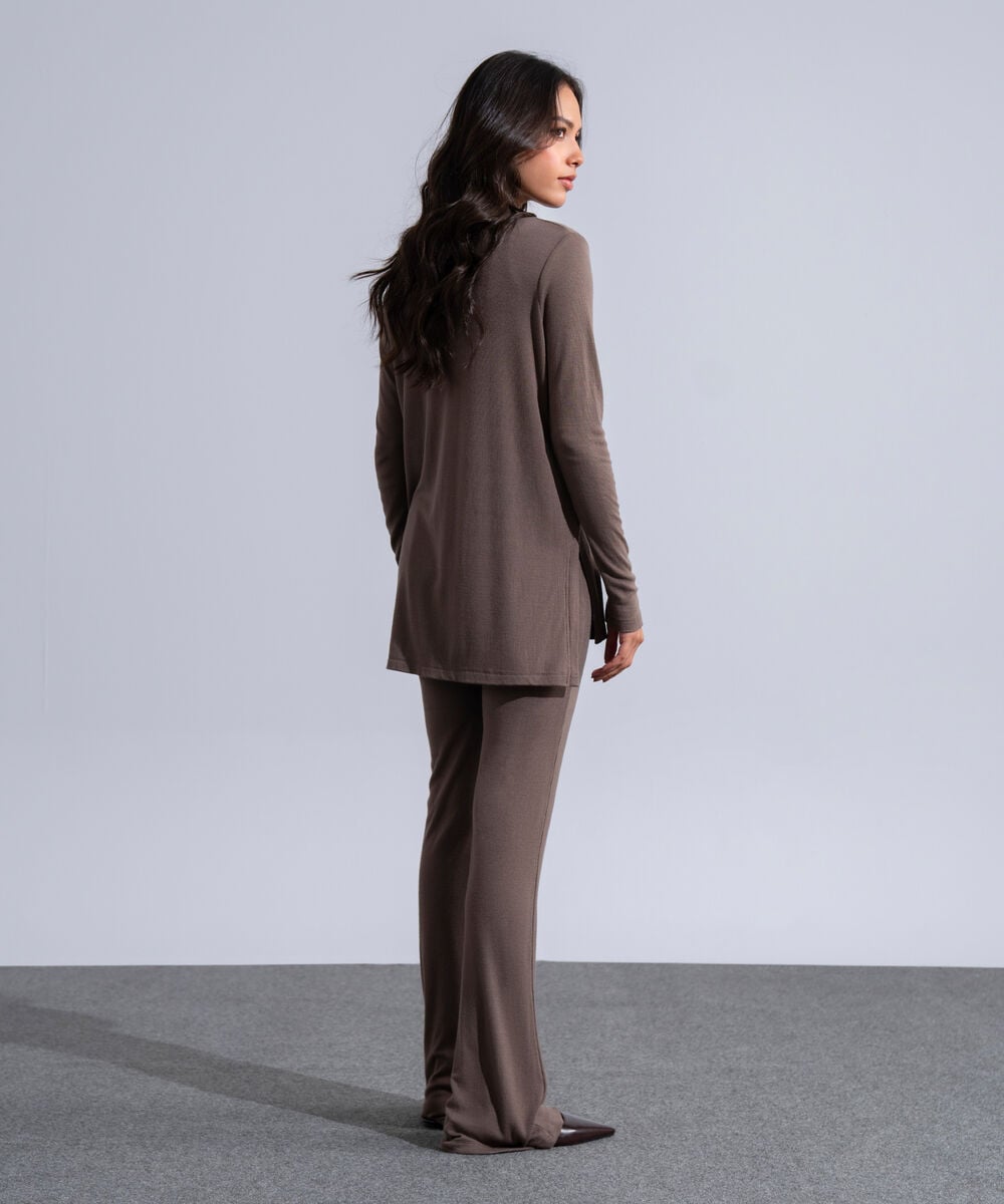 Women's Western Wear Taupe Slim-Fit Trousers