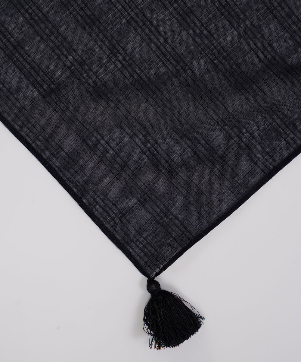 Textured Voile Solid Black Dupatta