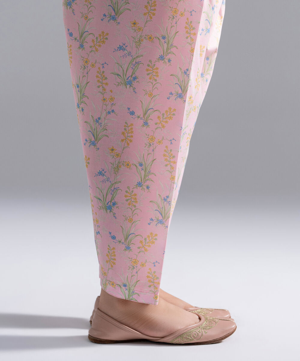 Women's RTW Cambric Printed Pink Culottes