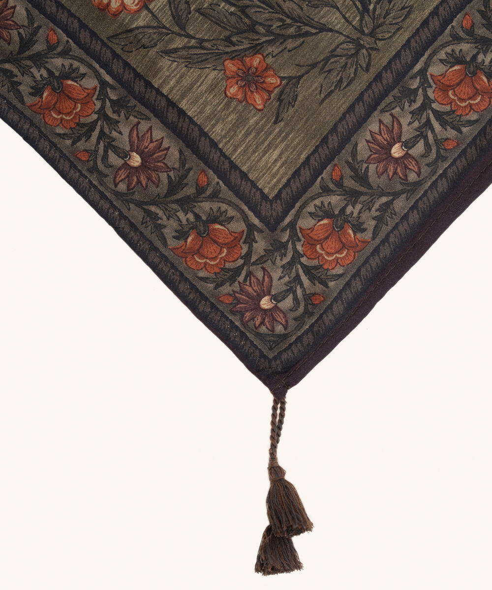 Viscose Linen Printed Green Dupatta